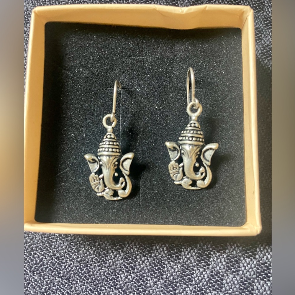 Silver Ganesh Earrings